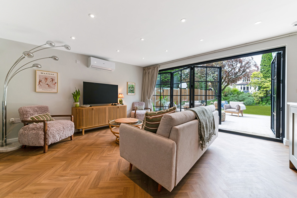 modern interior design for a garden annexe