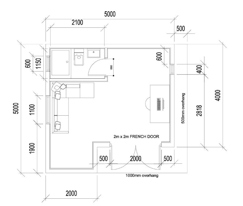 Ground plan design for gardne annexe in Wimbledon in London