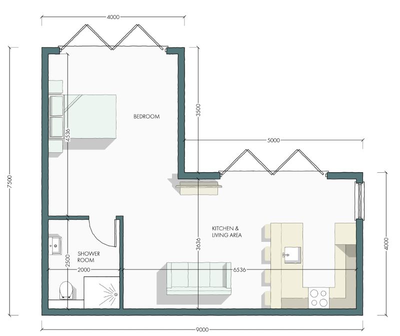 garden annexe floor plan in essex