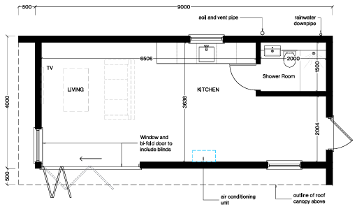 ground floor plan for garden annexe