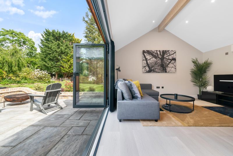 l shaped garden annexe essex